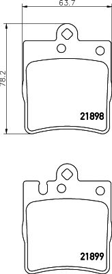 HELLA PAGID 8db355008451 -  Комплект тормозных колодок, дисковый тормоз